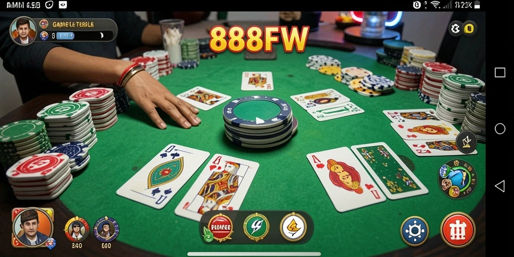 Tampilan utama gameplay Gaple yang menarik dan interaktif.