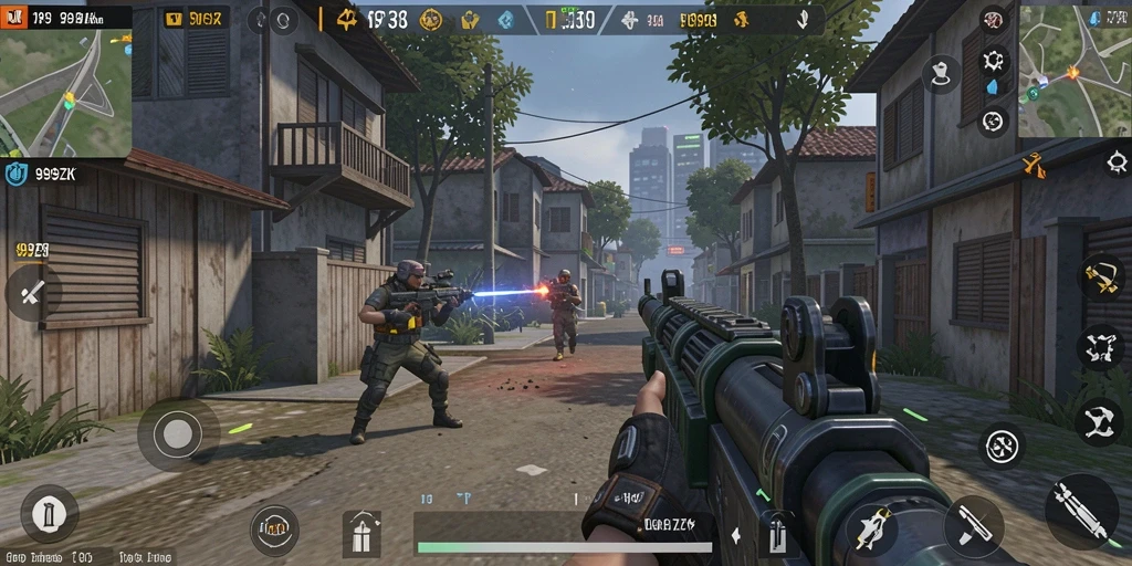 Gameplay menegangkan 999ZK di medan pertempuran.
