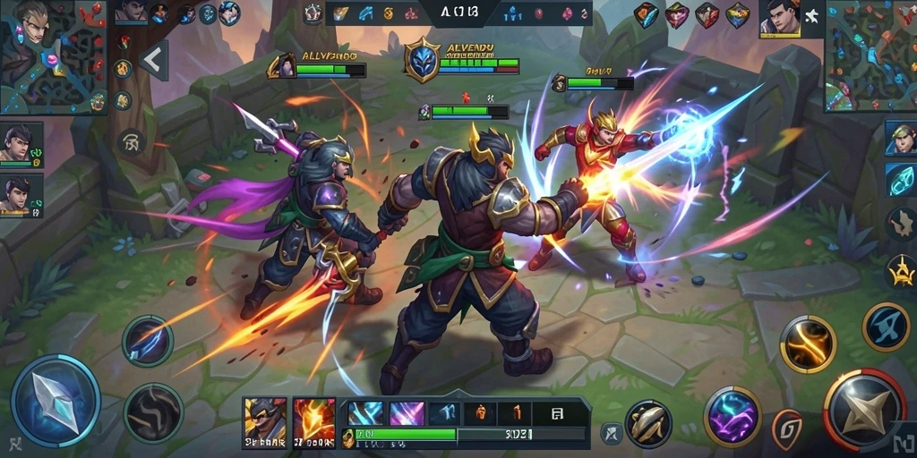 Gameplay seru dengan pertarungan strategis di ALVENDO.