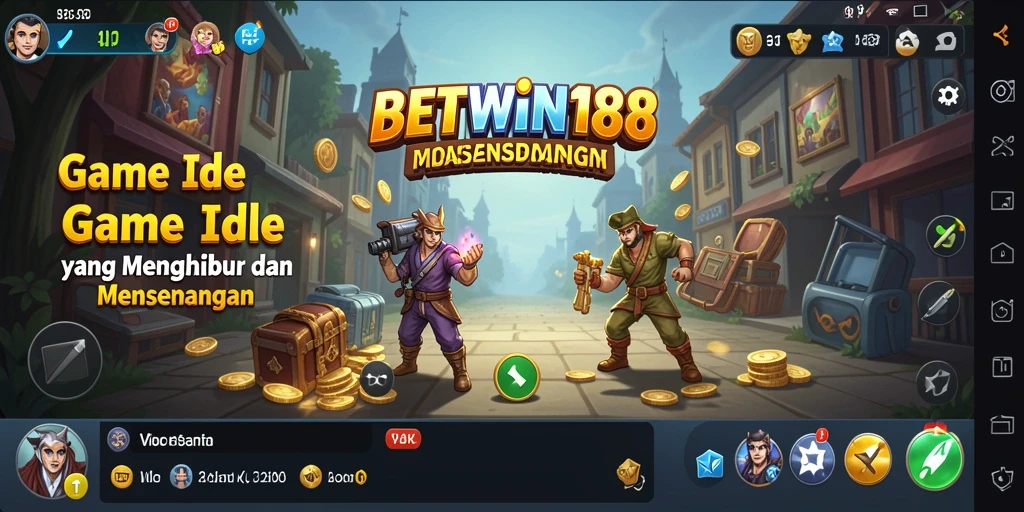 Tampilan gameplay BETWIN188 dengan karakter yang berkembang.