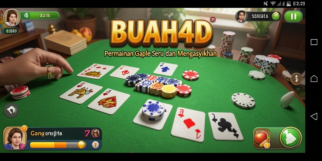 Tangkapan layar gameplay BUAH4D menampilkan keseruan permainan Gaple.