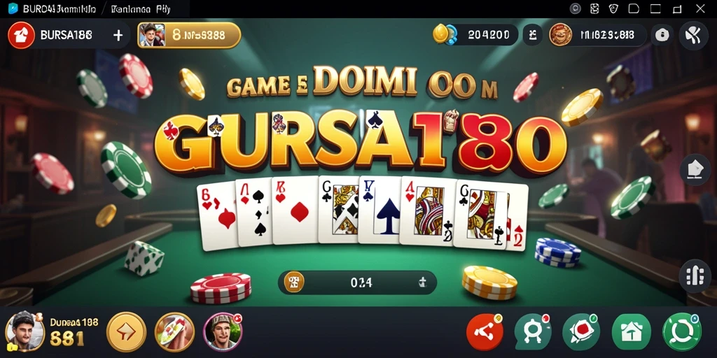 Tampilan utama BURSA188 dengan gameplay seru Domino.