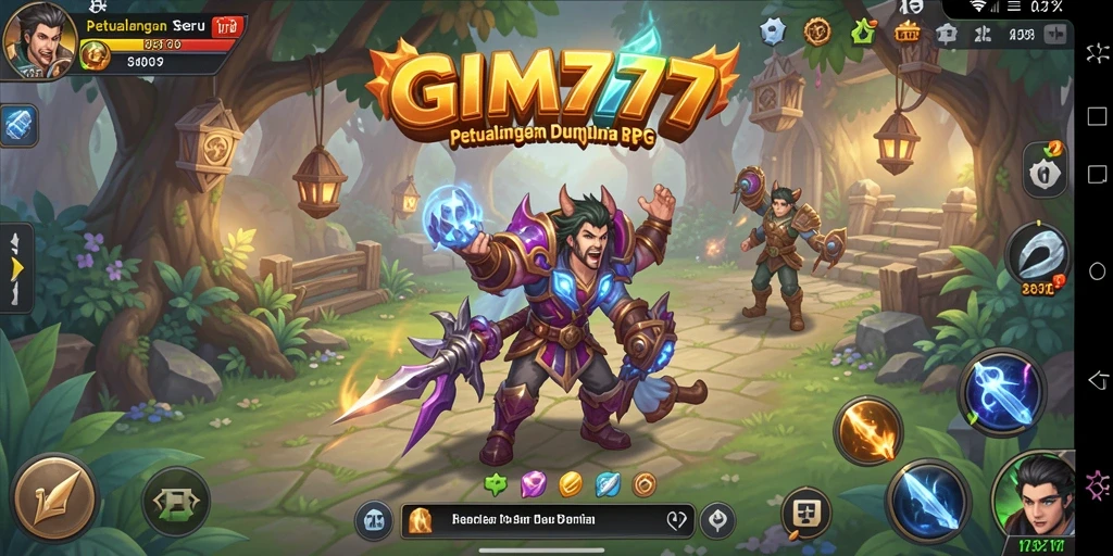Screenshot GIM777 menampilkan aksi gameplay RPG yang seru.