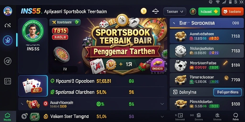 Tampilan gameplay menarik dengan banyak pilihan taruhan olahraga.