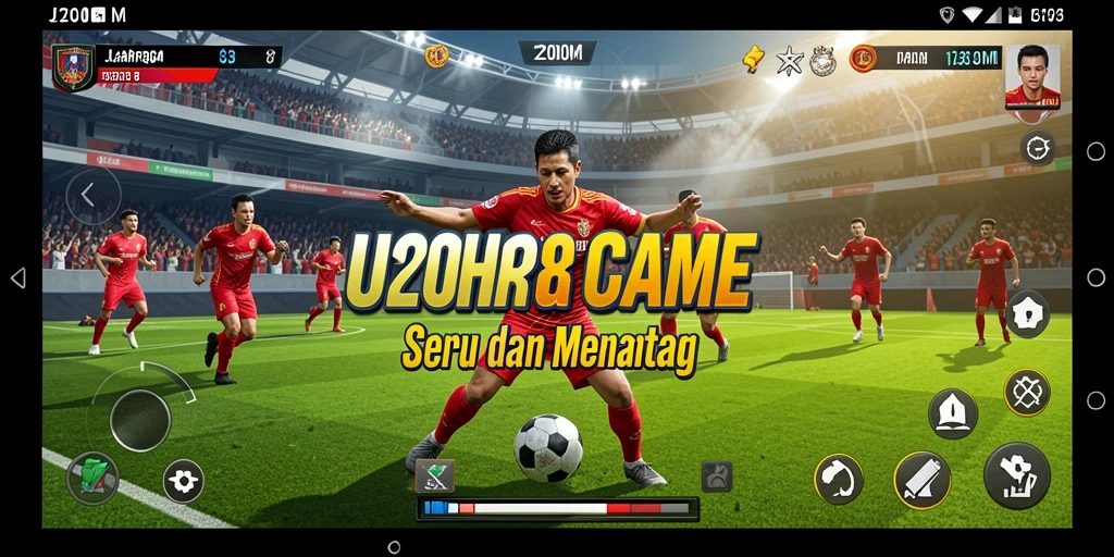 Screenshot gameplay menarik dari J200M yang menampilkan pertandingan olahraga.