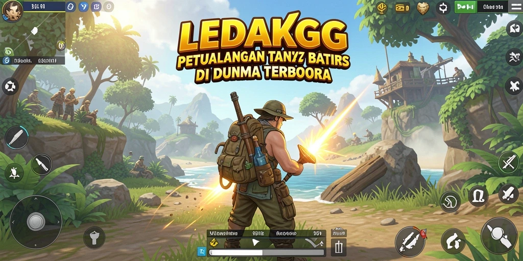 Tangkapan layar LEDAKGG menampilkan gameplay yang menakjubkan di dunia terbuka.