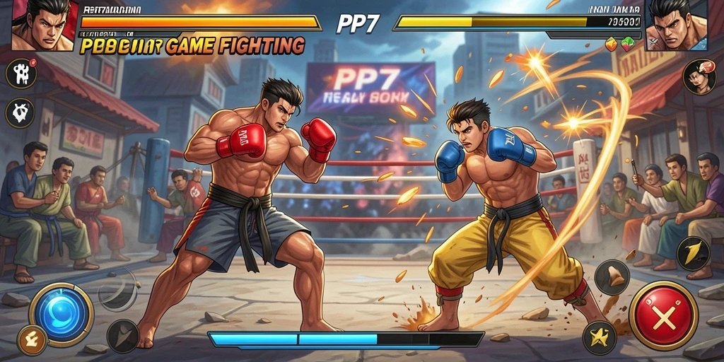 Tampilan menarik dari gameplay seru PP7 yang menggambarkan pertarungan epik.