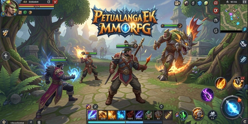 Gameplay seru dan menantang dalam dunia MMORPG.