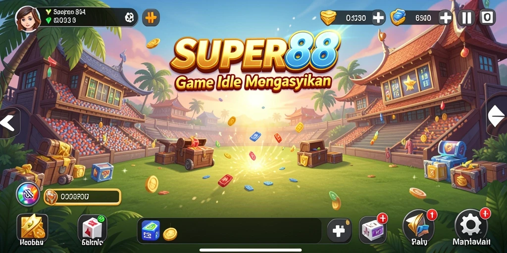 Tampilan gameplay <strong>SUPER88</strong> yang menarik dengan elemen Idle yang mengasyikkan.