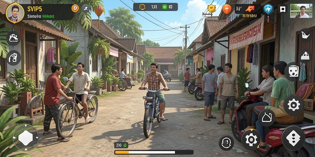 Tampilan permainan SVIP5 saat menjelajahi dunia virtual yang dinamis.