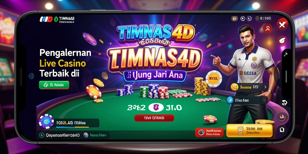 Tangkapan layar menunjukkan aksi mendebarkan dalam permainan Live Casino.